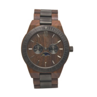 Montre en bois minimaliste au design simple montre à quartz ronde en bois montre logo client OEM