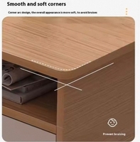 Table basse extensible en bois massif de style nordique moderne Ben Wood Ease, design de pieds simple, meubles de salon, garantie 1 an