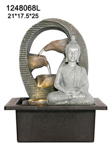 Résine Intérieur Table Fengshui Petit Bouddha <span class=keywords><strong>Zen</strong></span> Cascade Fontaines D'eau - Product Image 5