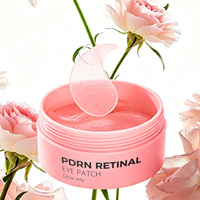 Patchs sous les yeux au peptide rose, 60 pièces en pot, anti-rides, cernes, raffermissant, éclaircissant, OEM ODM, vegan, marque privée, logo personnalisé