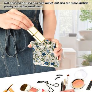 Custom Logo PU Leather Clutch Purse Mini Coin Wallet with Inner Velvet for Jewelry - Product Image 4