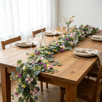 Guirlande de fleurs artificielles mixtes d'eucalyptus, guirlande de papillons en plastique, toile de fond pour arche de mariage, mur de fleurs, décoration pour la maison et les fêtes