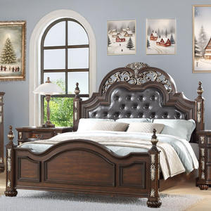 Traditional Antique Dark <b>Wood</b> <b>Chest</b> - 6-Drawer & Ornate Pull with Carved Trim Bedroom <b>Storage</b> Cabinet, Vintage Luxury Furniture - Product Image 3
