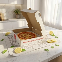 Boîte à pizza empilable, durable et éco-responsable SP3126 pour la livraison de repas en restaurant