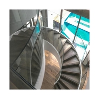 Escalier Courbé Personnalisé de Luxe en Gros, Escalier Courbé Intérieur avec Poutre en Acier Carbone pour la Décoration de Villas, Appartements et Hôtels