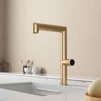 Robinet de cuisine multifonction 4 voies en acier chromé personnalisé avec filtre à eau et cascade