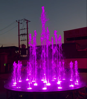 Equipo Completo para Fuentes Musicales, Fuente de Piso Seco con Superficie de Acero Inoxidable, Fuente Danzante de Colores