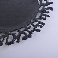 Assiette de présentation en plastique de luxe moderne de 13 pouces, écologique, pour mariage et fête, personnalisable, design INS, en stock