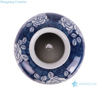 Cantik Cina biru dan putih pola bunga Peony untuk dekorasi rumah vas keramik