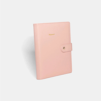 Classeur A5 personnalisé en cuir PU à fermeture magnétique rechargeable avec disque relié à la planification personnelle Couverture de cahier à feuilles mobiles