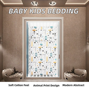 Ensemble de literie moderne 3 pièces 100 % coton pour bébé et enfant, housse de <span class=keywords><strong>couette</strong></span> et taie d'oreiller 120x90 cm pour lit de bébé 12 mois et plus (Renards) - Product Image 4