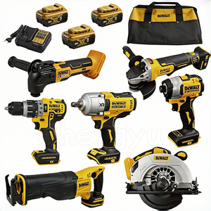 Ensemble d'outils électriques sans fil 20V de qualité professionnelle, adapté à l'entretien industriel, à la construction et aux travaux en extérieur. Ensemble de tournevis. - Product Image 1