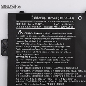 แบตเตอรี่ AC15A8J สำหรับ <span class=keywords><strong>ACER</strong></span> <span class=keywords><strong>Chromebook</strong></span> <span class=keywords><strong>R11</strong></span> C738T CB5-132T CB3-131 CB5-132T-C8ZW AC15A3J 3ICP5/51/81แบตเตอรี่ภายในของแล็ปท็อป - Product Image 3