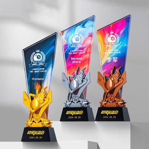 Trophées de compétition <span class=keywords><strong>d</strong></span>'athlétisme personnalisés, écologiques, imprimés UV et gravés, figurines de course, obstacles, relais, équipe - Product Image 6