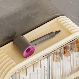 Boîte de rangement cosmétique de luxe rectangulaire 60x70cm, support mural d'angle pour salle de bain, rangement durable pour produits de soin de la peau - Product Image 3