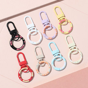 Llavero TYY con Anillo de Rosca en Forma de Donut, Color Caramelo, Aleación de Zinc, Accesorio de Joyería DIY - Product Image 1