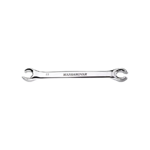 Chrome Vanadium Flare Nut Spanner Wrench with Elliptical Anti-Skid <b>Panel</b> Heat Treated Matte <b>Mirror</b> Finish Hand Tool Set - Product Image 1