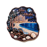 Aimant de réfrigérateur personnalisé en résine imprimée en 3D UV, souvenirs touristiques de la ville de Dubaï, de la plage, des monuments, de la Turquie, de l'Amérique, carte du monde