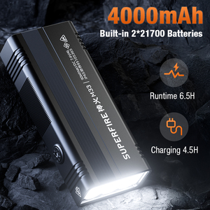 Giá tốt nhất 90 Wát sạc <span class=keywords><strong>LED</strong></span> nhôm Đèn pin 10000LM công suất cao lumens cao cho cắm trại - Product Image 3