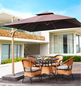 Parasol carré résistant au vent et imperméable avec base remplissable pour café, terrasse, hôtel et bistro en plein air - Product Image 3