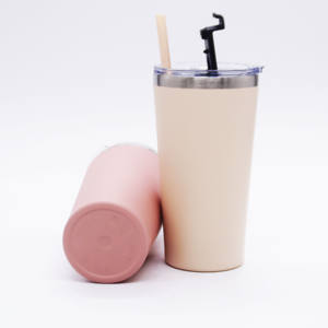 Vaso cónico de acero inoxidable de doble pared, taza de café térmica cónica al vacío con aislamiento, taza de viaje fina de 20oz - Product Image 6