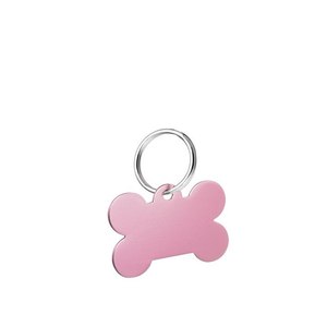 Ciondolo a Forma di Osso Rosa 19x30 mm, Prodotto Promozionale per Animali Domestici - Product Image 1
