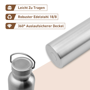 750ml Sealed Leak Proof Vacuum <b>Thermos</b> <b>Bottle</b> No Fingerprint Coating Lightweight Metal Handle Reusable Stainless Steel Sports - Product Image 3