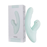 Vibrateur féminin rétractable doublement chauffant vert pour masturbation, jouets pour adultes, jouets féminins