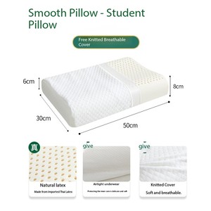 Almohadas de apoyo para el cuello para estudiantes, niños y adultos de tamaño personalizado Almohada de látex natural tailandesa original y genuina - Product Image 6