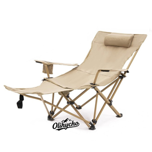 Silla reclinable de hierro para exteriores, silla de playa para acampar, reposapiés plegable <span class=keywords><strong>y</strong></span> portátil, silla de dos usos con tela Oxford, diseño moderno - Product Image 1
