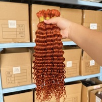 Cheveux humains en vrac ondulés et bouclés pour tressage, sans trame, extensions de cheveux humains en vrac à ondulations profondes pour tressage