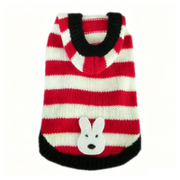 Joli pull à capuche rayé pour chien, pull en tricot, manteau chaud pour petits chiens, automne hiver