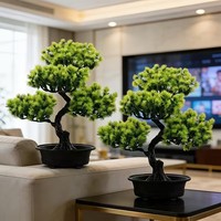 2 Arbres Bonsaï Artificiels |   Plantes en pot décoratives pour la maison, l'hôtel, l'appartement, les centres commerciaux - Toutes saisons, sans électricité