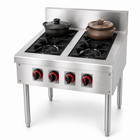 Équipement de cuisson électrique à induction à 4 brûleurs en acier inoxydable de haute efficacité pour la restauration