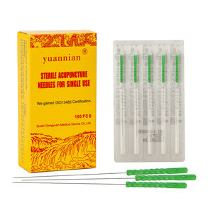 เข็มฝังเข็มด้ามจับสเตนเลสปลอดเชื้อ,เข็มฝังเข็มแบบมืออาชีพสำหรับฝังเข็ม100ชิ้น - Product Image 6