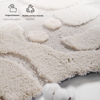 Tapis fait main à motifs abstraits irréguliers, tufté à la main, beige, pour chambre d'enfant, couloir, salon, décoration de sol de vestiaire