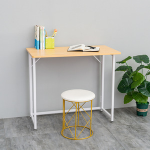 Folding wooden computer <b>desk</b>, multi-functional home and student study <b>desk</b>, simple with wheels, movable bedside <b>office</b> <b>desk</b> - Product Image 2