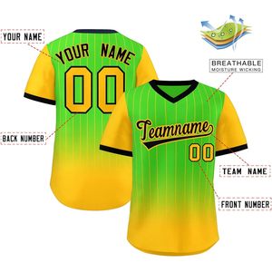 Maillot de baseball personnalisé à col en V, nom et numéro personnalisés, impression par sublimation, t-shirt de sport unisexe anti-humidité, coupe classique - Product Image 2