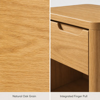 Nouvelle table d'appoint en chêne à 3 tiroirs de style français pour salon, table d'appoint de canapé en bois naturel, OEM ODM personnalisé