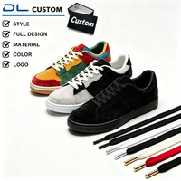 Chaussures de skate unisexes basses en daim, baskets décontractées bicolores, chaussures de marche quotidiennes tendance, personnalisables