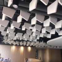 Panneaux d'absorption acoustique colorés, classe A, ignifuges, en laine de roche haute densité