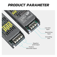 US-200N 12V/16A simple DC bande lumineuse à LED alimentation CE ROHS conforme pour l'industrie 60Hz signes mobiles et sous-titres de lumière
