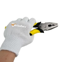 Guantes de PVC Antideslizantes con Puntos, Forro de Algodón, Flexibles y Absorbentes del Sudor para Instrumentos e Inspección de Calidad