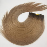 Extensions de cheveux russes fins et invisibles, 100 % cheveux humains Remy teints, doublement étirés, alignés sur les cuticules, en vrac, d'origine éthique