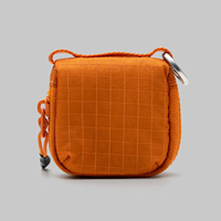 Porte-monnaie en toile personnalisés avec logo et mini pochettes carrées à mousqueton (OEM) - Pochettes portables pour clés, monnaie et écouteurs