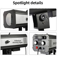 Projecteur de scène LED 330W/440W haute puissance pour mariage et spectacle, entrée 220-240V, emballage en flight case