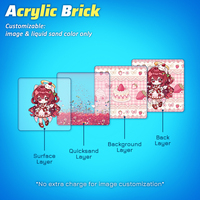 Bloc de présentation en acrylique transparent personnalisé avec dessin animé pour les fans d'anime et décoration de bureau unique, idéal comme cadeau
