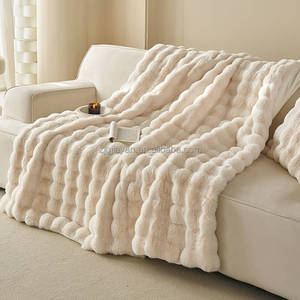 Popular High Quality Ivory Baby Faux Fur Mink <strong>Throw</strong> <strong>Thick</strong> <strong>Blanket</strong> - Product Image 5