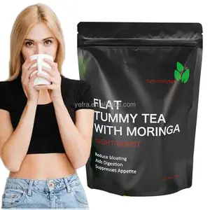 Eigenmarke schneller Gewichtsverlust Bauchverbrennung Fett schlank Tetox Diät-Tee Großhandel Detox Slim Flatter Bauch Tee mit Moringa