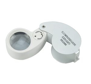 Lupa de Aumento 40x Plegable de Aleación de Aluminio con Doble Luz LED para Colección de Joyas, Diamantes, Jade y Artesanías Antiguas - Product Image 1